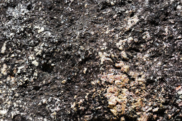 Texture of rocks on the seashore close-up. Natural stone background