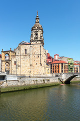 Naklejka na ściany i meble San Anton church, Old Town of Bilbao, Spain