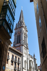 Fototapeta na wymiar Cathedral of Santiago in Bilbao, Basque Country, Spain