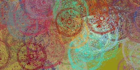 Decorative oil painting. Vibrant dynamic art. 2d illustration. Texture backdrop. Creative chaos structure element.