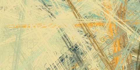 Fototapeta na wymiar Art wallpaper. Digital canvas. 2d illustration. Texture backdrop painting. Creative chaos structure element.
