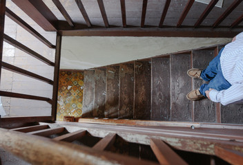 stairwell in an old house