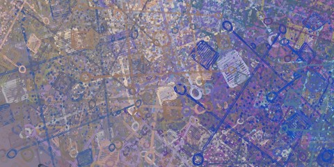 Illustration painted. Rough sketch surface. 2d illustration. Texture backdrop painting. Creative chaos structure element.