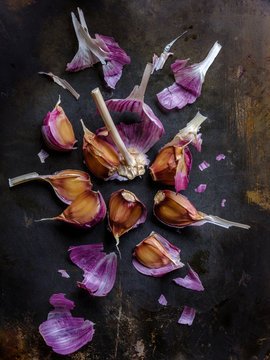 Purple garlic
