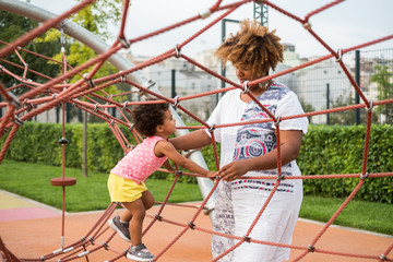 Mother and Child At The Playground