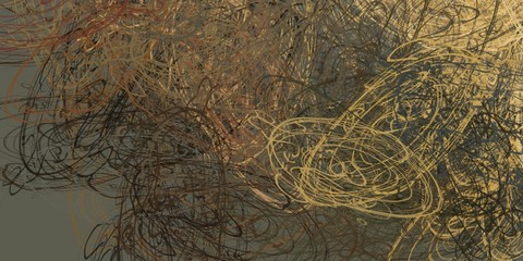 Handmade surreal abstract pattern. Modern artistic canvas. 2d illustration. Texture backdrop painting. Creative chaos structure element.