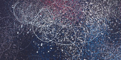 Handmade surreal abstract pattern. Modern artistic canvas. 2d illustration. Texture backdrop painting. Creative chaos structure element.