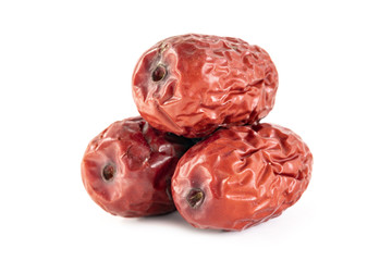 chinese red date isolated on white background