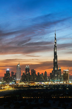 Modern City Skyline, Dubai, UAE