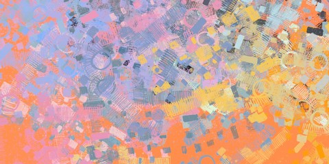 Crazy sketch random pattern. Creative chaos and variety structure. Modern art drawing painting. 2d illustration. Digital texture wallpaper. Artistic sketch draw backdrop material. 