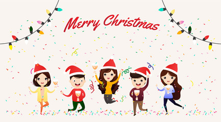 Fototapeta premium Merry Christmas And Happy New Year.
