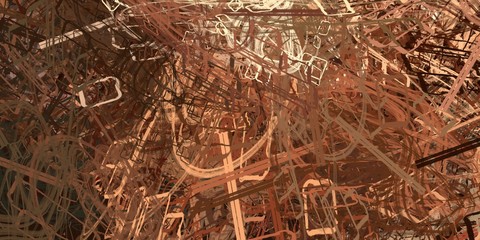 Crazy sketch random pattern. Creative chaos and variety structure. Modern art drawing painting. 2d illustration. Digital texture wallpaper. Artistic sketch draw backdrop material. 