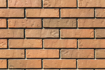Brick wall in a new house as an abstract background