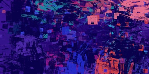 Crazy sketch random pattern. Creative chaos and variety structure. Modern art drawing painting. 2d illustration. Digital texture wallpaper. Artistic sketch draw backdrop material. 