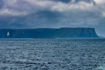 very nice view of north cape take from a cruise ship