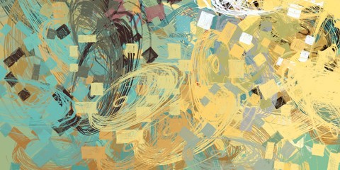 Modern art. Artistic brush. Oil painting. 2d illustration. Texture backdrop. Creative chaos structure element.