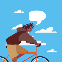 Obraz na płótnie Canvas people riding bicycle activity image