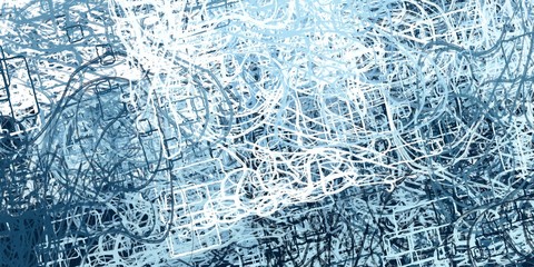 Handmade surreal abstract pattern. Modern artistic canvas. 2d illustration. Texture backdrop painting. Creative chaos structure element.