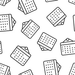 Calendar organizer icon seamless pattern background. Appointment event vector illustration on white isolated background. Month deadline business concept.