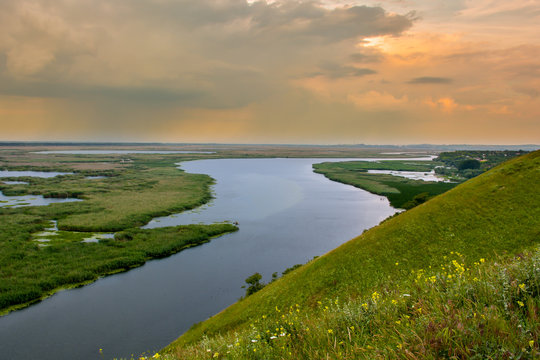 Sunset on the Danube river - Image