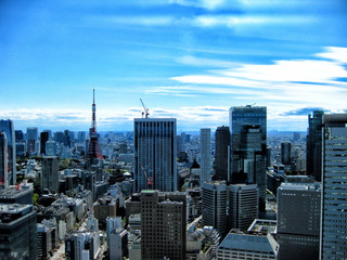 Cityscape of Tokyo, Japan.