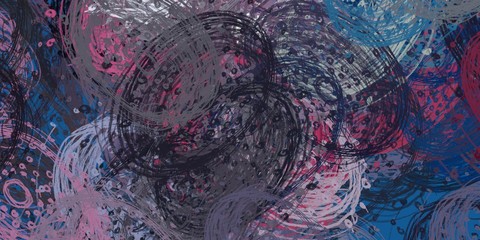 Naklejka premium Retro style oil drawing. 2d illustration. Texture backdrop painting. Creative chaos structure element.