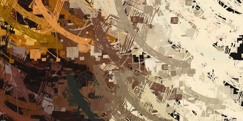 Retro style oil drawing. 2d illustration. Texture backdrop painting. Creative chaos structure element.