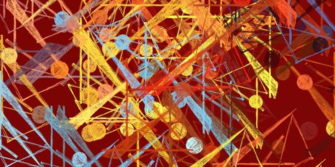 Canvas painting. Colorful background texture. 2d illustration. Texture backdrop. Creative chaos structure element.