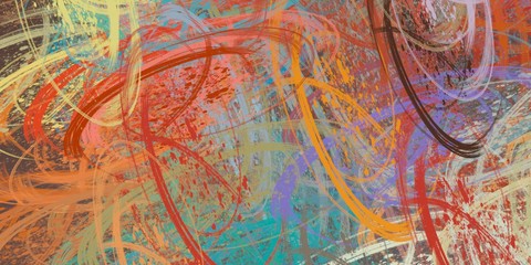 Canvas painting. Colorful background texture. 2d illustration. Texture backdrop. Creative chaos structure element.
