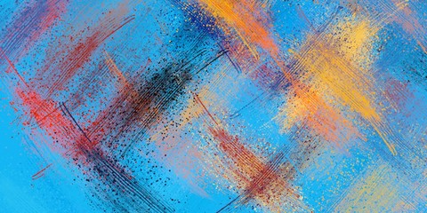 Obraz na płótnie Canvas Canvas painting. Colorful background texture. 2d illustration. Texture backdrop. Creative chaos structure element.