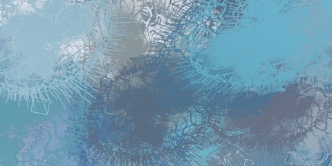 Handmade surreal abstract pattern. Modern artistic canvas. 2d illustration. Texture backdrop painting. Creative chaos structure element.