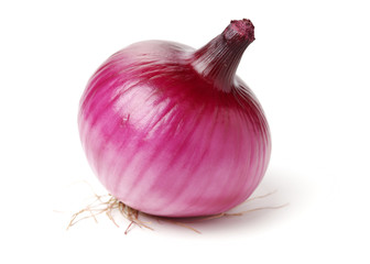 Red onion isolated on white background 