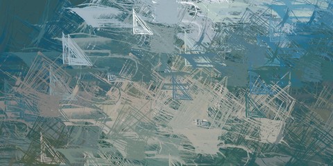 Handmade surreal abstract pattern. Modern artistic canvas. 2d illustration. Texture backdrop painting. Creative chaos structure element.