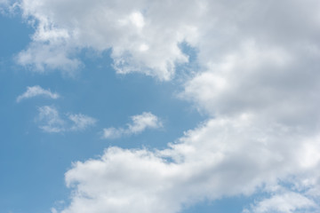 Sky with white clouds.