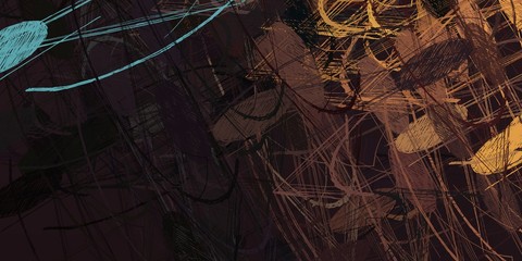 Crazy sketch random pattern. Creative chaos and variety structure. Modern art drawing painting. 2d illustration. Digital texture wallpaper. Artistic sketch draw backdrop material. 