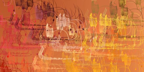 Handmade surreal abstract pattern. Modern artistic canvas. 2d illustration. Texture backdrop painting. Creative chaos structure element.