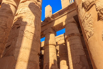 Great Hypostyle Hall in Karnak temple complex in Luxor, Egypt