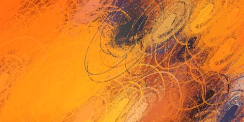 Handmade surreal abstract pattern. Modern artistic canvas. 2d illustration. Texture backdrop painting. Creative chaos structure element.