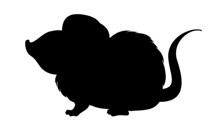 Cartoon rat silhouette