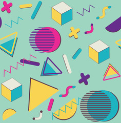 Colorful vintage geometric patterns