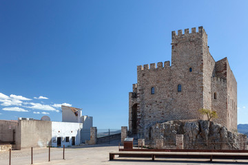 Fototapeta na wymiar Ancient medieval castle of village El Papiol, Catalonia, Spain.
