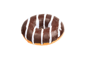 Sweet tasty donut isolated on white.
