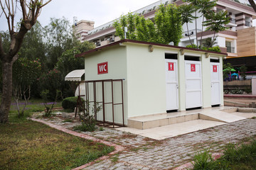 Fototapeta na wymiar public outdoor toilets, Turkey