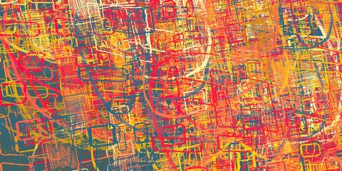 Canvas painting. Colorful background texture. 2d illustration. Texture backdrop. Creative chaos structure element.