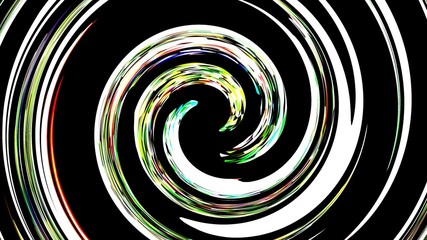 Spiral Swirl Abstract Wallpaper Texture Graphic Illustration. Black background & Multi-color Concept Design