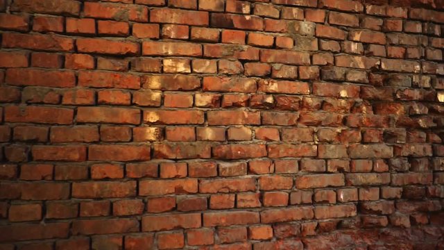 old brick wall in the old building