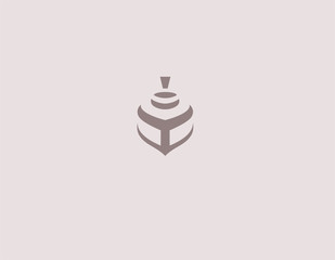 Creative Abstract linear ship icon logo for company