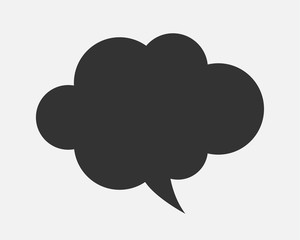 Talk bubble speech icon. Blank empty bubbles vector design elements. Chat on line symbol template. Dialogue balloon sticker silhouette.