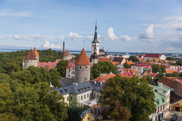 Fototapeta premium Top view on the beautiful historical city