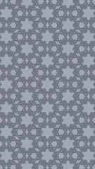 Ornate geometric pattern and two-tone abstract background